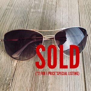 Kate Spade - Gold Aviator Sunglasses